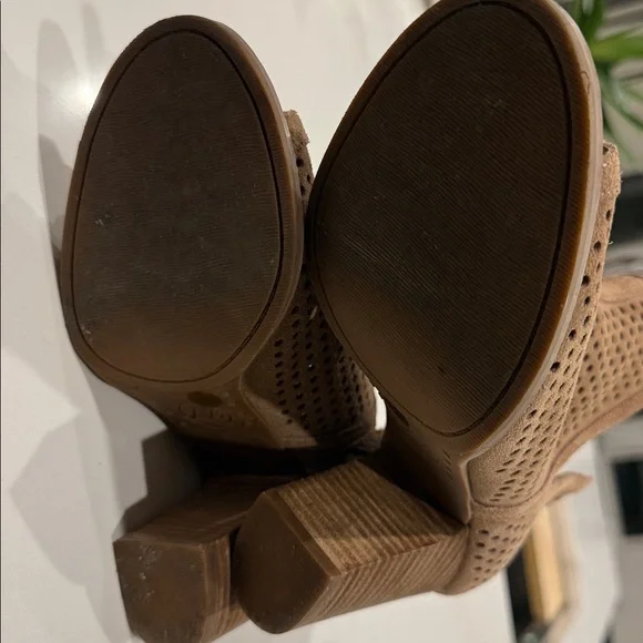 Lucky Brand Brown Perforated Ankle Booties - Picture 4 of 5